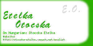 etelka otocska business card